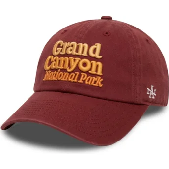 Rote verstellbare Curved Cap Ballpark Grand Canyon National Park von American Needle
