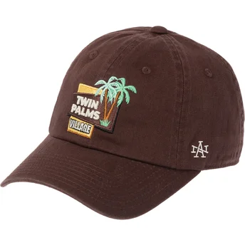 Brązowa regulowana czapka z zakrzywionym daszkiem Twin Palms Village Ballpark od American Needle