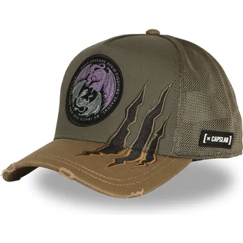 Cepur izliekta šoferis zaļš snapback Casa Targaryen HOD2 DRAB Juego Targaryen nams Game of Thrones no Capslab
