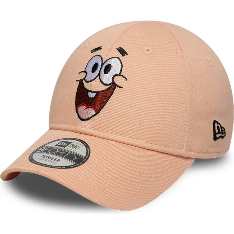 new-era-curved-brim-youth-patrick-star-9forty-face-spongebob-squarepants-pink-adjustable-cap