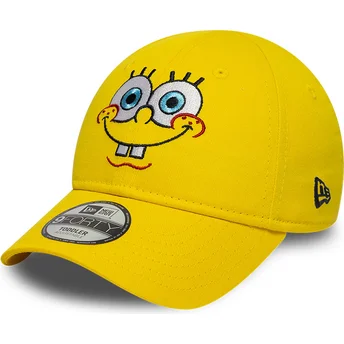 Cepur izliekta dzeltens regulējams bērniem 9FORTY Face no SpongeBob no New Era