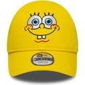 gelbe-gebogene-verstellbare-kinderkappe-9forty-face-von-spongebob-von-new-era
