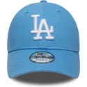 hellblaue-gebogene-verstellbare-kinderkappe-9forty-essential-der-los-angeles-dodgers-mlb-von-new-era