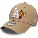 bezowa-zakrzywiona-czapka-regulowana-dla-chlopca-9forty-icon-los-angeles-dodgers-mlb-new-era