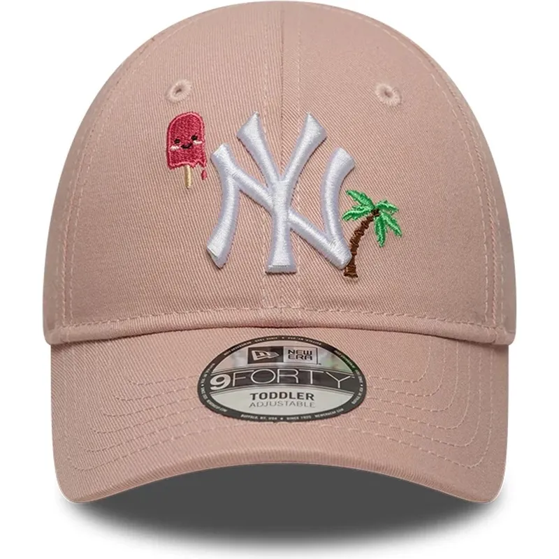rozowa-regulowana-czapka-z-daszkiem-dla-chlopca-9forty-summer-icon-new-york-yankees-mlb-new-era