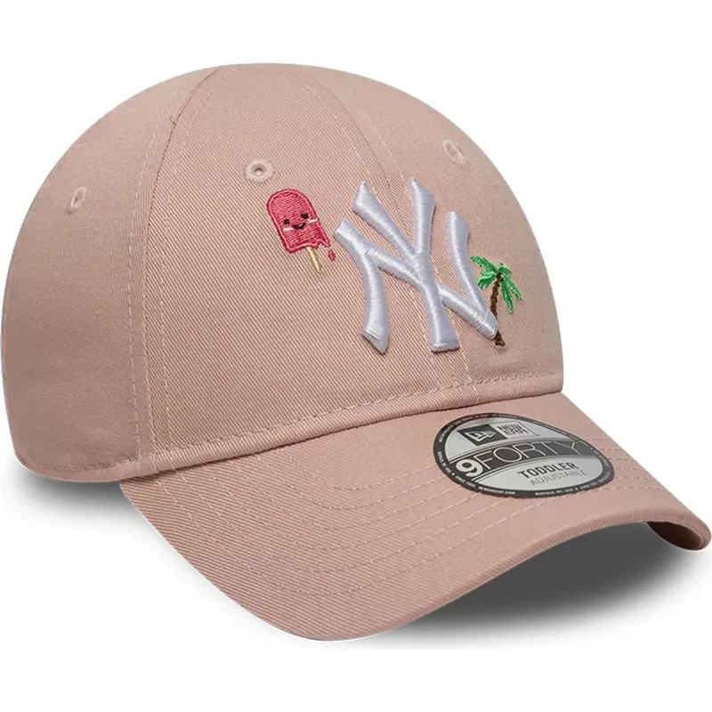 rozowa-regulowana-czapka-z-daszkiem-dla-chlopca-9forty-summer-icon-new-york-yankees-mlb-new-era