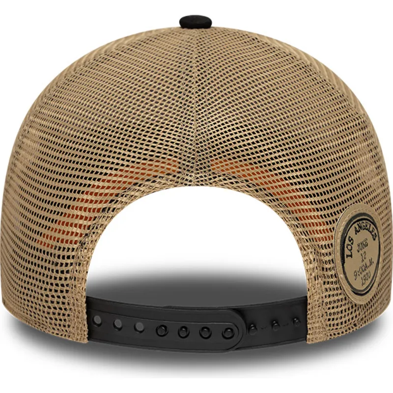 casquette-trucker-beige-pour-enfant-a-frame-location-patch-california-new-era