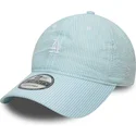 cap-izliekta-blue-adjustable-strap-9twenty-seersucker-no-los-angeles-dodgers-mlb-no-new-era