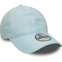 cap-izliekta-blue-adjustable-strap-9twenty-seersucker-no-los-angeles-dodgers-mlb-no-new-era