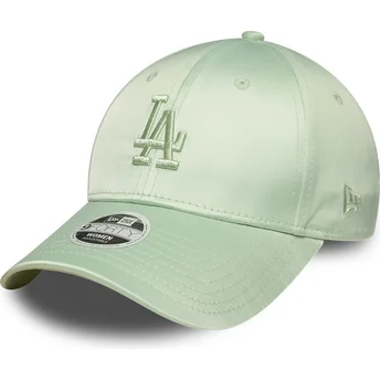 Cepur izliekta zaļš regulējama lente 9FORTY Bow Back Satin no Los Angeles Dodgers MLB no New Era