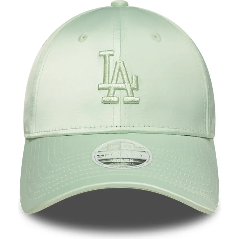 cap-izliekta-green-adjustable-strap-9forty-bow-back-satin-no-los-angeles-dodgers-mlb-no-new-era
