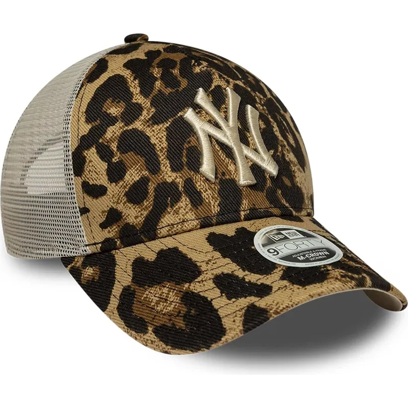 damen-trucker-cap-leopard-9forty-m-crown-a-frame-leopard-new-york-yankees-mlb-von-new-era
