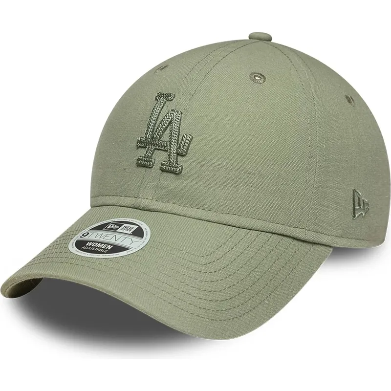 zielona-regulowana-czapka-z-zakrzywionym-daszkiem-z-zielonym-logo-dla-kobiet-9twenty-midi-linen-los-angeles-dodgers-mlb-od-new-e