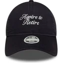 cepur-izliekta-tumsi-zils-regulejama-lente-9twenty-aspire-to-retire-slogan-no-new-era