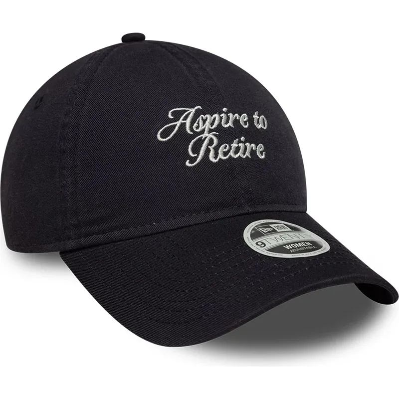 cepur-izliekta-tumsi-zils-regulejama-lente-9twenty-aspire-to-retire-slogan-no-new-era