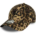 verstellbare-damen-kappe-mit-leopardenmuster-und-schwarzem-logo-9twenty-leopard-der-new-york-yankees-mlb-von-new-era