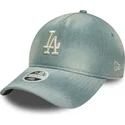 cepur-izliekta-zils-regulejama-lente-9twenty-a-frame-denim-no-los-angeles-dodgers-mlb-no-new-era