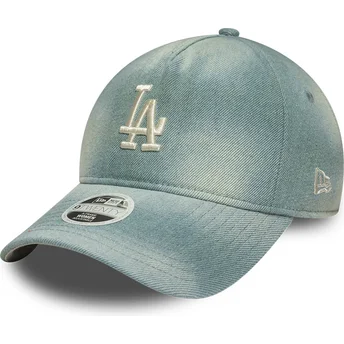 Cepur izliekta zils regulējama lente 9TWENTY A Frame Denim no Los Angeles Dodgers MLB no New Era