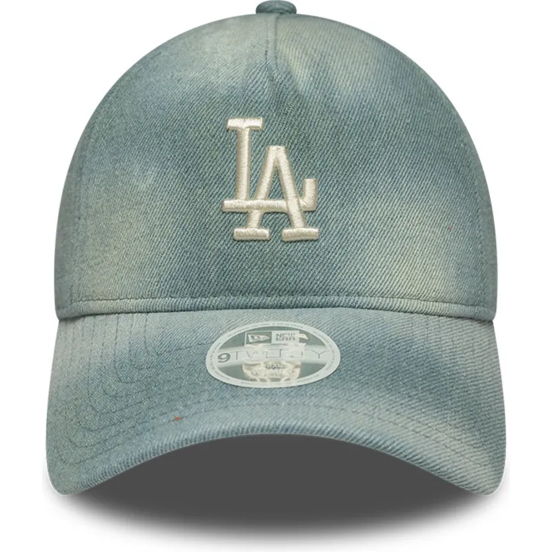 cap-izliekta-blue-adjustable-strap-9twenty-a-frame-denim-no-los-angeles-dodgers-mlb-no-new-era