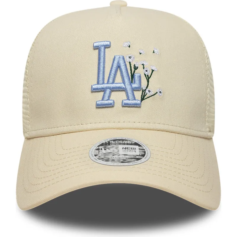 cap-izliekta-beige-snapback-9forty-a-frame-floral-no-los-angeles-dodgers-mlb-no-new-era