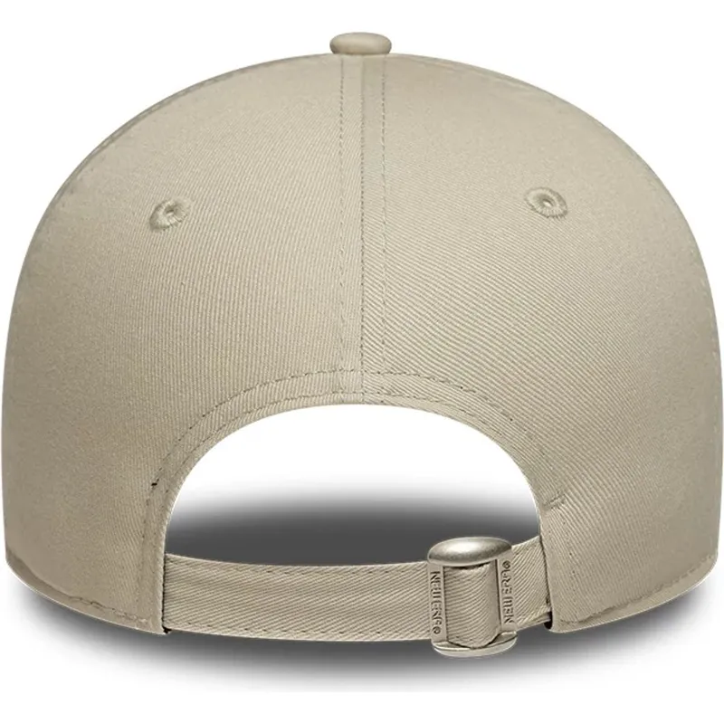 casquette-courbee-beige-ajustable-avec-logo-vert-pour-femme-9forty-league-essential-los-angeles-dodgers-mlb-new-era