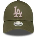 cap-izliekta-green-adjustable-strap-9forty-metallic-no-los-angeles-dodgers-mlb-no-new-era