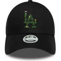 cap-izliekta-black-adjustable-strap-9forty-floral-infill-no-los-angeles-dodgers-mlb-no-new-era