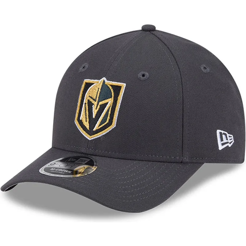 graue-gebogene-snapback-kappe-9forty-m-crown-der-vegas-golden-knights-nhl-von-new-era