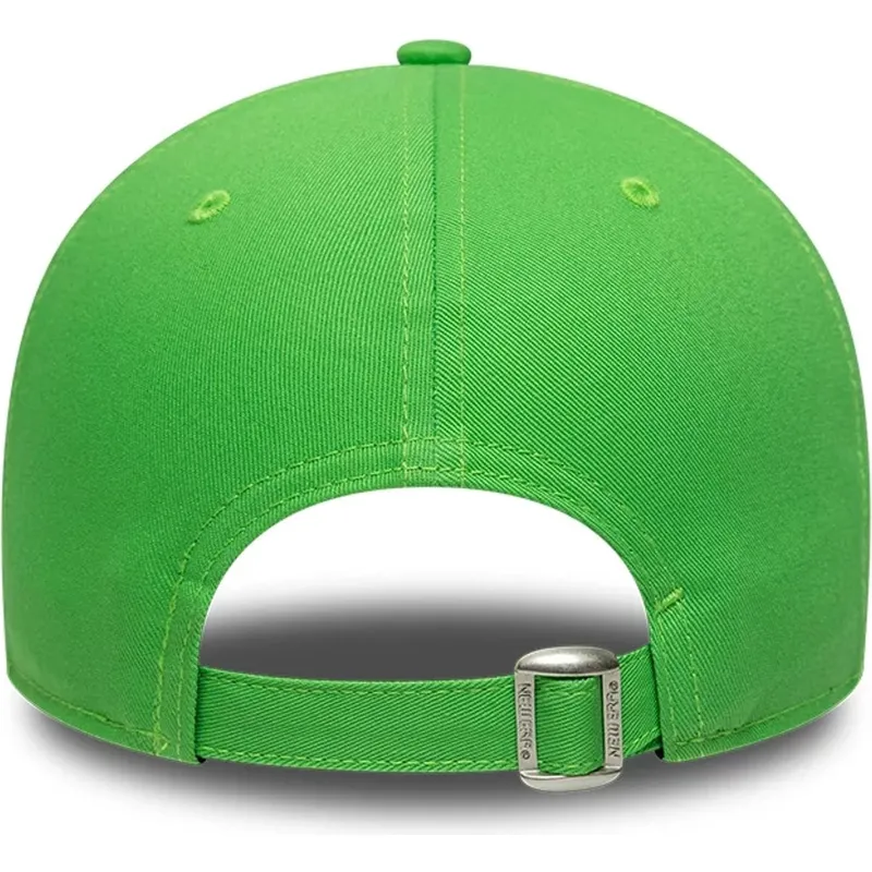 zielona-jasna-regulowana-czapka-z-zakrzywionym-daszkiem-z-bialym-logo-9forty-league-essential-los-angeles-dodgers-mlb-od-new-era