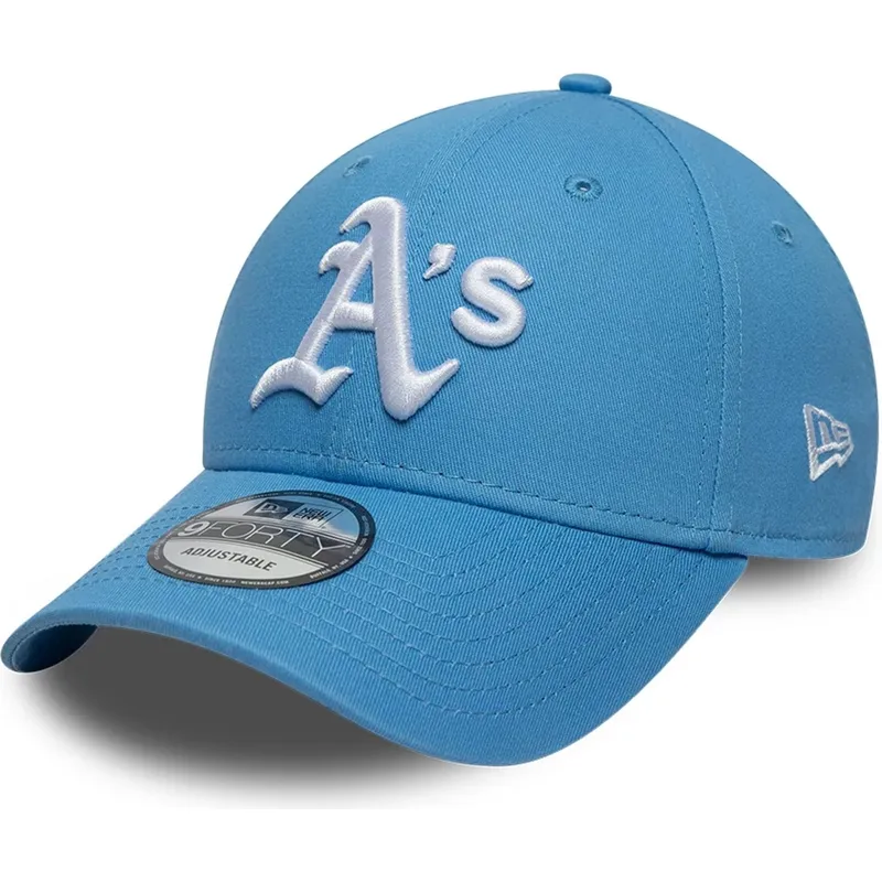 cap-izliekta-blue-adjustable-strap-claro-9forty-league-essential-no-oakland-athletics-mlb-no-new-era