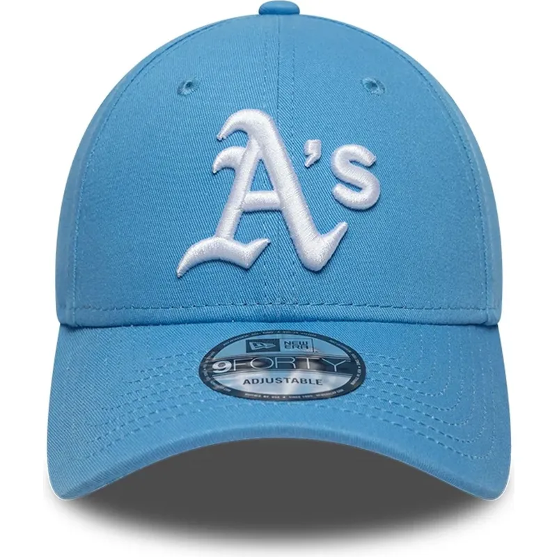 cap-izliekta-blue-adjustable-strap-claro-9forty-league-essential-no-oakland-athletics-mlb-no-new-era