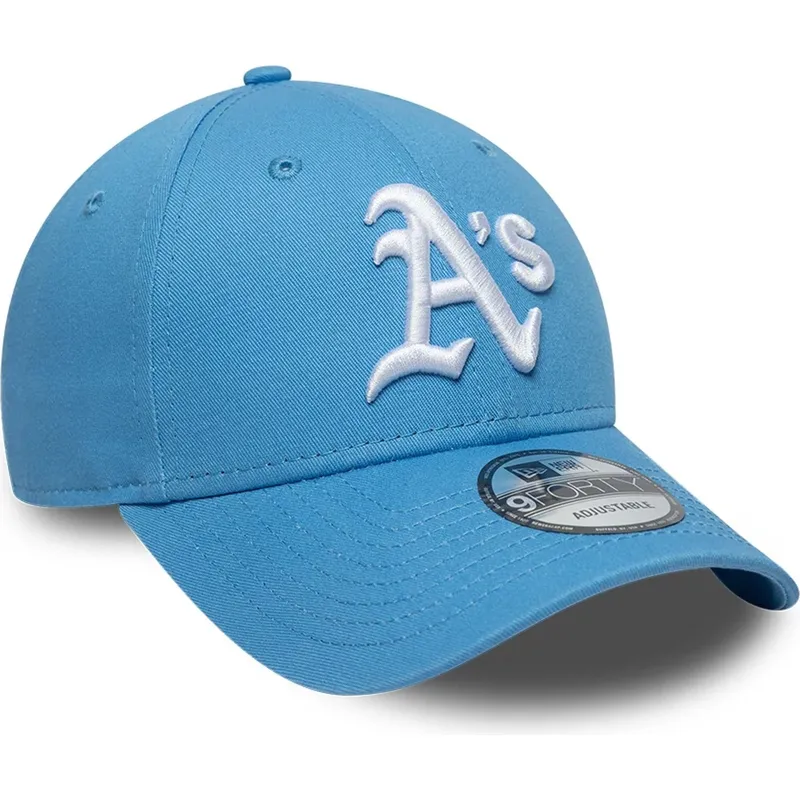 cap-izliekta-blue-adjustable-strap-claro-9forty-league-essential-no-oakland-athletics-mlb-no-new-era
