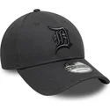 schwarze-verstellbare-curved-cap-mit-schwarzem-logo-9forty-team-outline-von-detroit-tigers-mlb-von-new-era