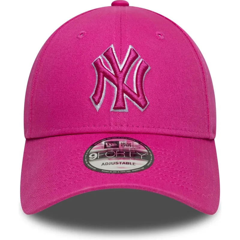 cap-izliekta-pink-adjustable-strap-9forty-team-outline-no-new-york-yankees-mlb-no-new-era