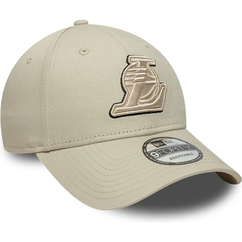 cap-izliekta-beige-adjustable-strap-9forty-team-outline-no-los-angeles-lakers-nba-no-new-era