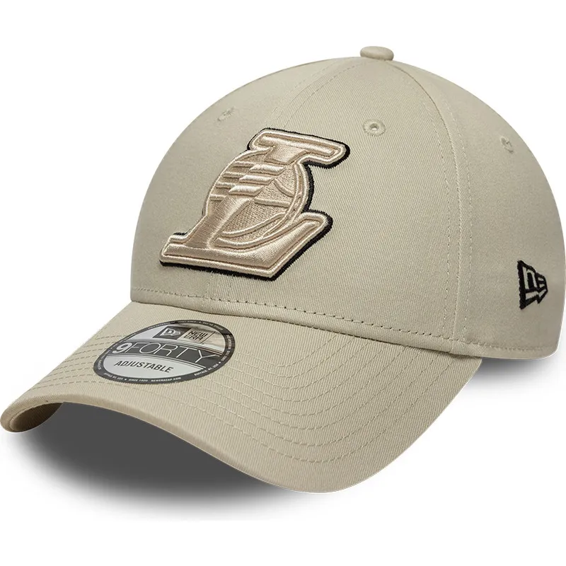 cap-izliekta-beige-adjustable-strap-9forty-team-outline-no-los-angeles-lakers-nba-no-new-era