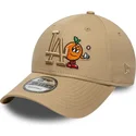 gorra-curva-marron-ajustable-con-logo-marron-9forty-tonal-icon-de-los-angeles-dodgers-mlb-de-new-era