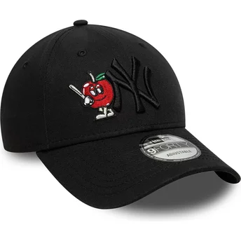 Czarna regulowana czapka z zakrzywionym daszkiem z czarnym logo 9FORTY Tonal Icon New York Yankees MLB New Era