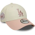 cap-izliekta-beige-adjustable-strap-rosa-rosa-9forty-world-series-patch-no-los-angeles-dodgers-mlb-no-new-era