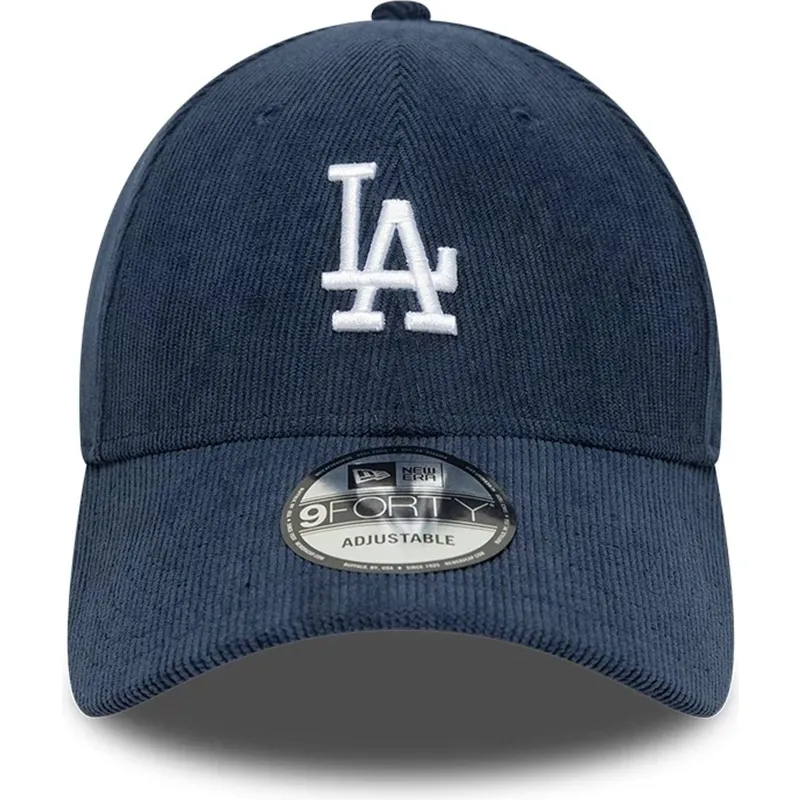 casquette-courbee-bleue-marine-ajustable-9forty-soft-cord-los-angeles-dodgers-mlb-new-era