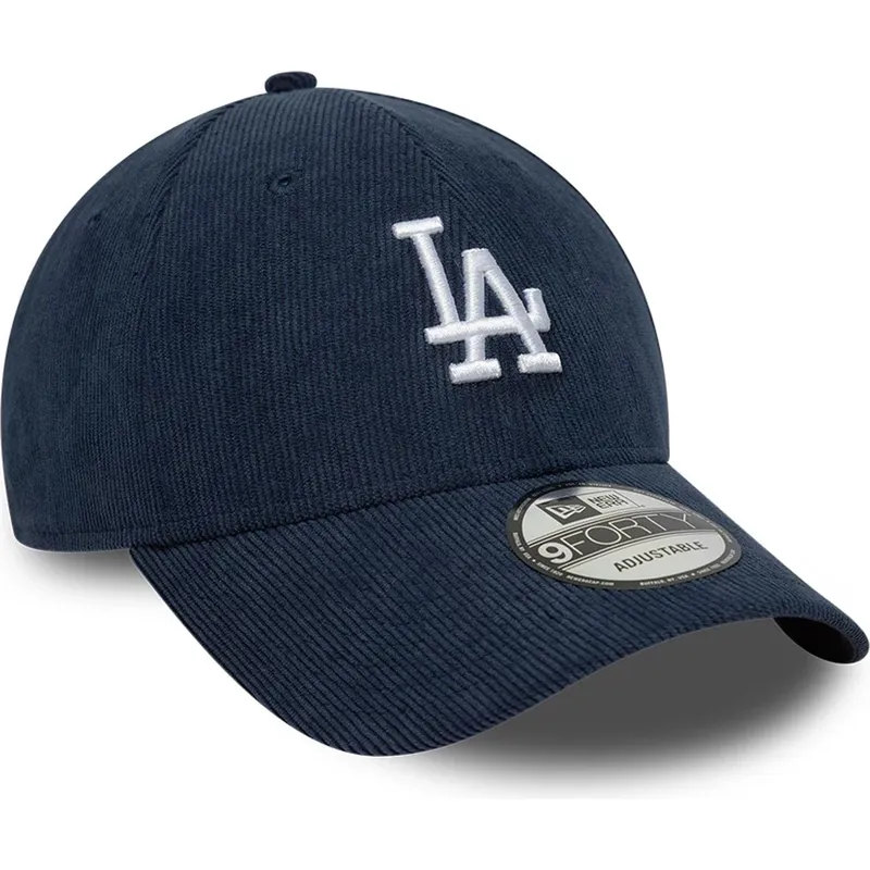 casquette-courbee-bleue-marine-ajustable-9forty-soft-cord-los-angeles-dodgers-mlb-new-era