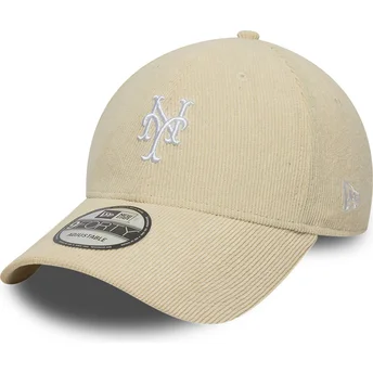 Cap izliekta beige adjustable strap 9FORTY Soft Cord no New York Mets MLB no New Era