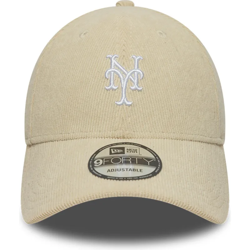 cap-izliekta-beige-adjustable-strap-9forty-soft-cord-no-new-york-mets-mlb-no-new-era