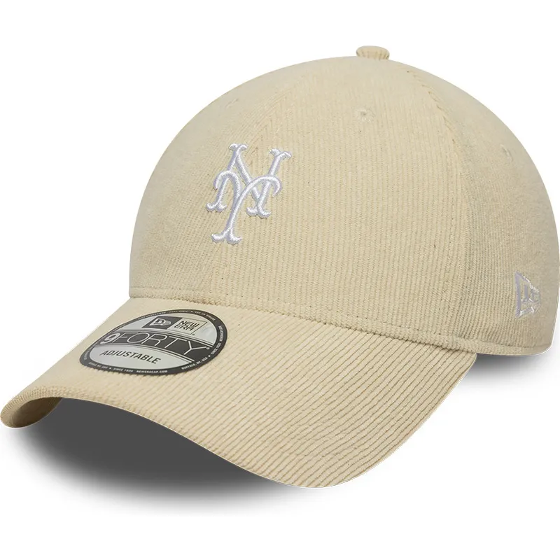 cap-izliekta-beige-adjustable-strap-9forty-soft-cord-no-new-york-mets-mlb-no-new-era