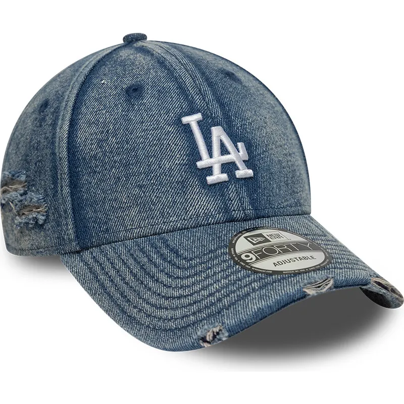 cepur-izliekta-zils-regulejams-9forty-acid-wash-denim-no-los-angeles-dodgers-mlb-no-new-era