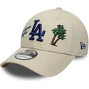 casquette-courbee-beige-ajustable-9forty-city-icon-los-angeles-dodgers-mlb-new-era