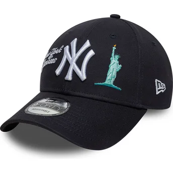 Marineblaue verstellbare Curved Cap 9FORTY City Icon der New York Yankees MLB von New Era