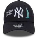 cap-izliekta-navy-blue-adjustable-strap-9forty-city-icon-no-new-york-yankees-mlb-no-new-era