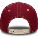 czerwona-i-bezowa-czapka-z-daszkiem-snapback-e-frame-city-icon-chicago-bulls-nba-new-era