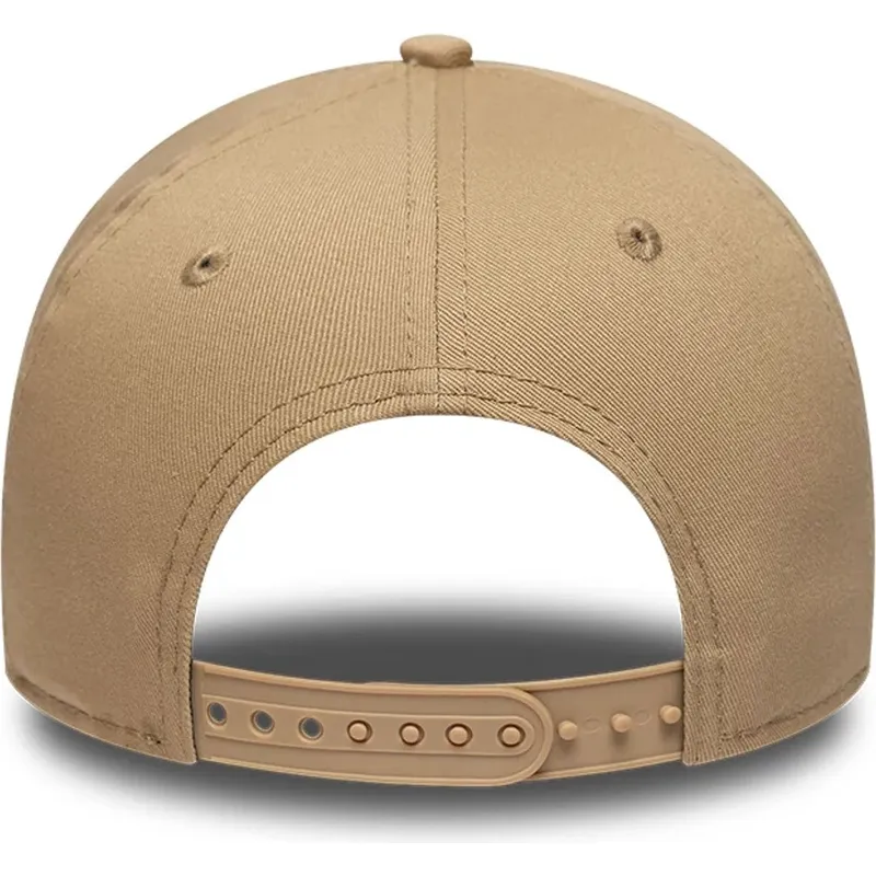 casquette-courbee-marron-snapback-avec-logo-noir-e-frame-league-essential-los-angeles-dodgers-mlb-new-era